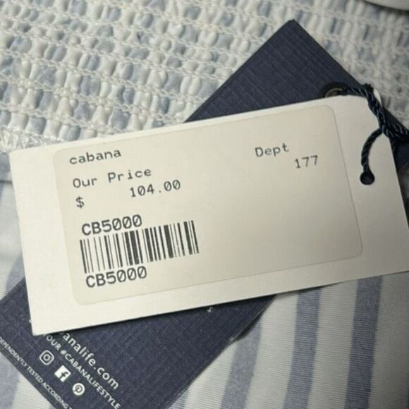 Cabana Life NWT St. Bart's Coveluxe Smocked Striped Dress Beachwear Small - Picture 5 of 8